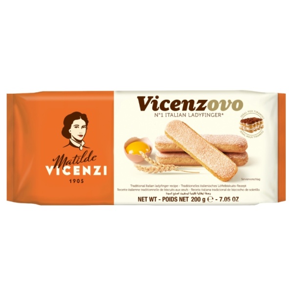 Vicenzovo Italian Savoiardi Ladyfinger Dessert Biscuits Matilde Vicenzi 200g